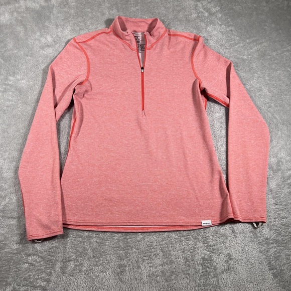 Patagonia Capilene 2 Pullover Womens Medium Pink Long Sleeve Half Zip Base Layer - Picture 2 of 8